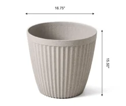 Glitzhome 15.5" Fluted Plastic Planters, 2-Pack -Garden Furniture Store 810565985 5