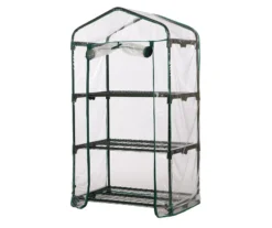 49.25" PVC & Metal 3-Tier Mini Greenhouse