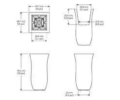 Mayne Inc. 16" Valencia Plastic Planter -Garden Furniture Store 810567854 9