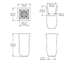 Mayne Inc. 16" Valencia Plastic Planter -Garden Furniture Store 810567855 8