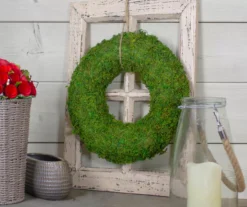 13.7" Reindeer Moss Wreath -Garden Furniture Store 810574673 1