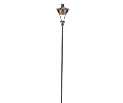 61" Brushed Copper Half Moon Oil Patio Torch -Garden Furniture Store 810575989 2