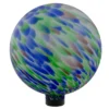 10" Blue, Green & Purple Swirl Glass Gazing Ball -Garden Furniture Store 810576006