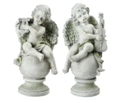 Northlight Musical Cherub Angels 2-Piece Garden Statuary Set