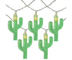 Garden Furniture Store 14 Northlight Green Cactus LED Wide Angle Light Set, 10-Lights
