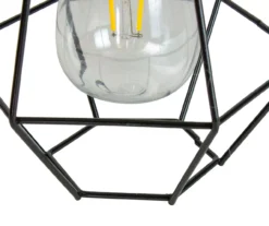 Northlight Black Geometric Hanging Solar Lantern 13 Northlight Black Geometric Hanging Solar Lantern -Garden Furniture Store 810576103 5