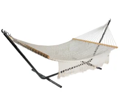 Northlight White Lattice Rope Double Hammock