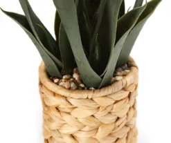 Artificial Snake Plant In Woven Basket -Garden Furniture Store 810586790 A8 2