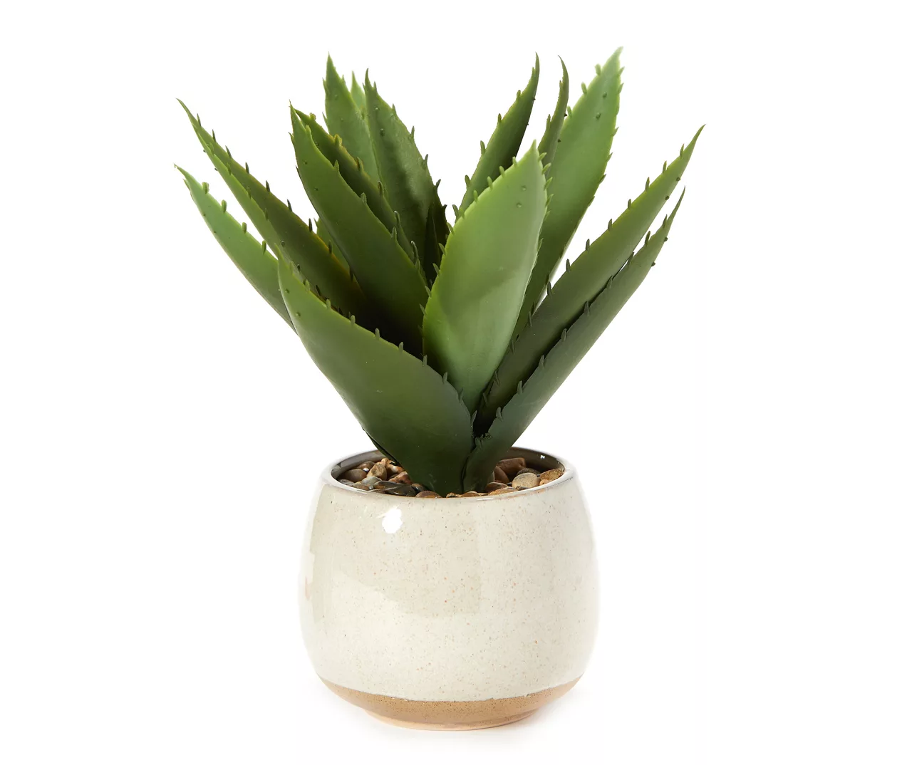 Artificial Aloe In Marble Look Ceramic Pot 3 Artificial Aloe In Marble Look Ceramic Pot