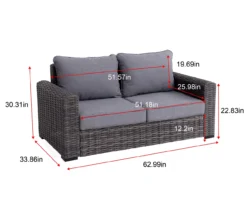 Broyhill Pembroke All-Weather Wicker Cushioned Patio Loveseat -Garden Furniture Store 810588207 X0 2