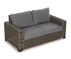 Broyhill Pembroke All-Weather Wicker Cushioned Patio Loveseat -Garden Furniture Store 810588207 0485 A0 1