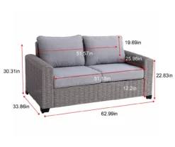 Broyhill Pembroke All-Weather Wicker Cushioned Patio Loveseat -Garden Furniture Store 810588208 X0 2