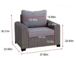 Broyhill Pembroke All-Weather Wicker Cushioned Patio Lounge Chair -Garden Furniture Store 810588246 X0 2