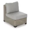 Pembroke All-Weather Wicker Cushioned Patio Armless Sofa Chair -Garden Furniture Store 810588254 0428 A0 1