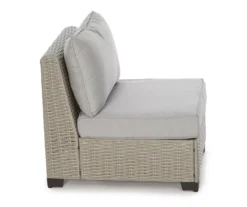 Pembroke All-Weather Wicker Cushioned Patio Armless Sofa Chair 17 Pembroke All-Weather Wicker Cushioned Patio Armless Sofa Chair -Garden Furniture Store 810588254 0429 A8 1