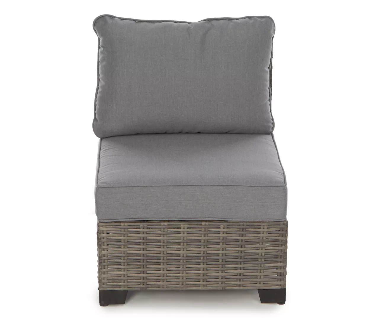 Pembroke All-Weather Wicker Cushioned Patio Armless Sofa Chair 4 Pembroke All-Weather Wicker Cushioned Patio Armless Sofa Chair - Image 2