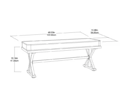 Pembroke Steel Cushioned Patio Dining Bench -Garden Furniture Store 810588673 X0 1