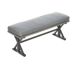 Pembroke Steel Cushioned Patio Dining Bench -Garden Furniture Store 810588673 LawnNGarden Ecomm 090722 Roy A8 5