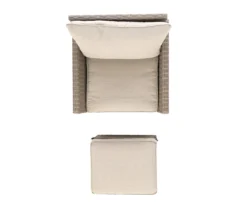 Broyhill Yorktown All-Weather Wicker Cushioned Patio Ottoman -Garden Furniture Store 810589129 810589131 A8 1