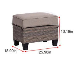Broyhill Yorktown All-Weather Wicker Cushioned Patio Ottoman -Garden Furniture Store 810589131 X0 2