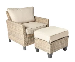 Broyhill Yorktown All-Weather Wicker Cushioned Patio Ottoman -Garden Furniture Store 810589131 810589129 1 A0