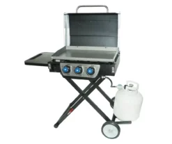 3-Burner Folding Gas Griddle With Lid -Garden Furniture Store 810590434 10