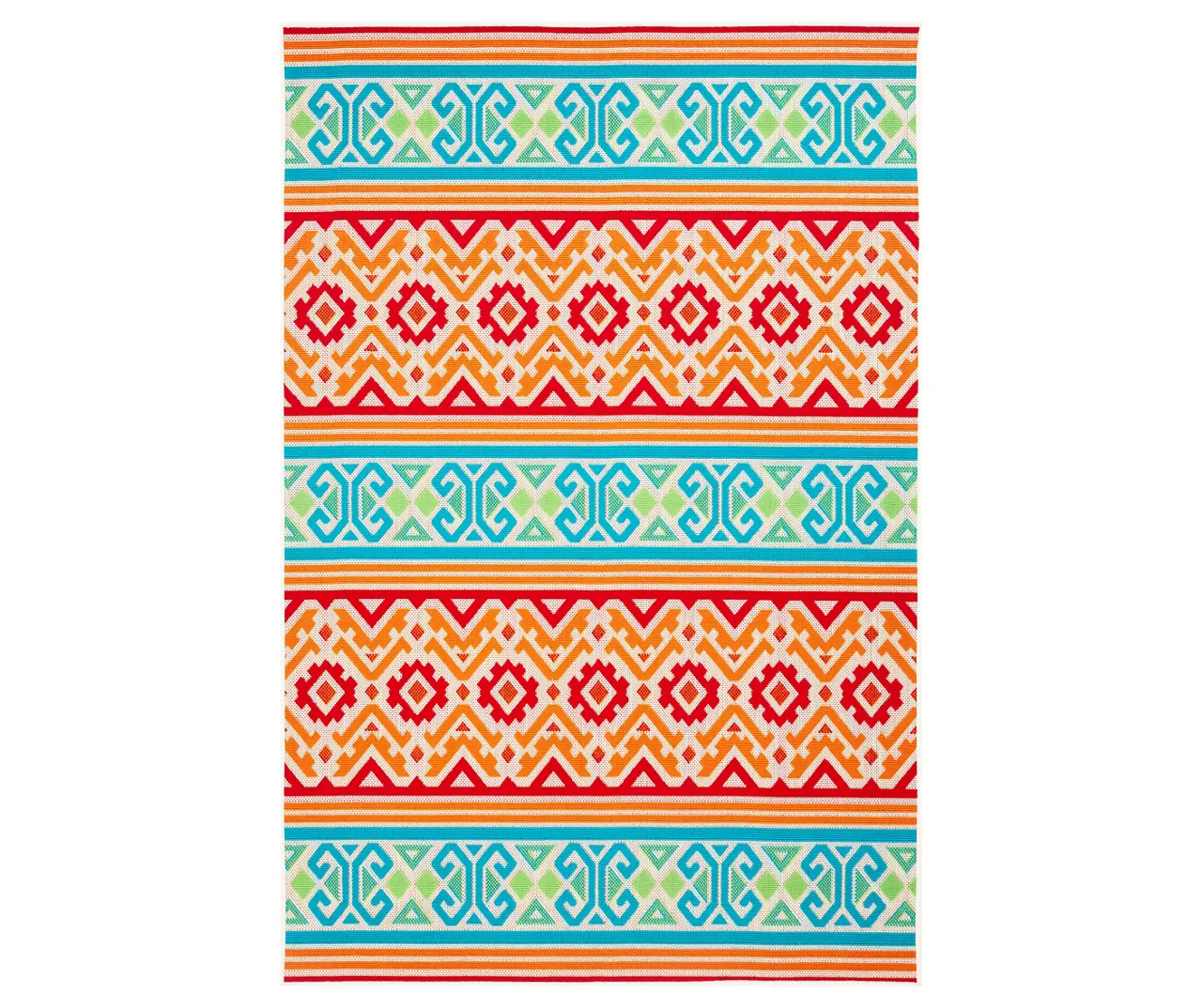 Emeliene Orange & Blue Geometric Linework Outdoor Area Rug, (7.8' X 9.5') 3 Emeliene Orange & Blue Geometric Linework Outdoor Area Rug, (7.8' X 9.5')