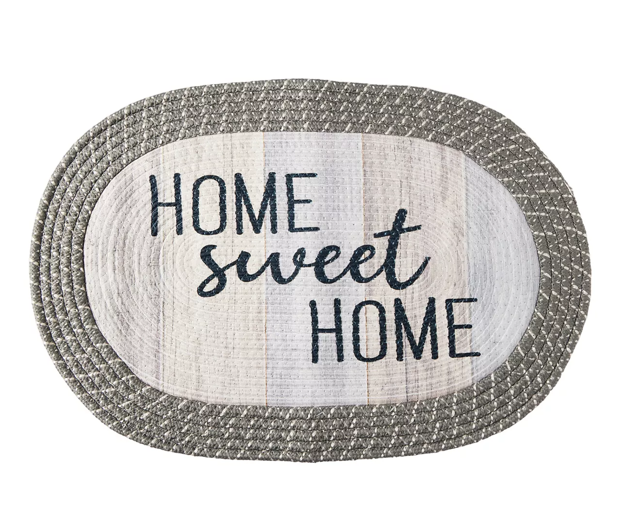 "Home Sweet Home" Gray Braided Accent Rug, (18" X 27") 3 "Home Sweet Home" Gray Braided Accent Rug, (18" X 27")