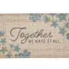 "We Have It All" Tan Floral Doormat