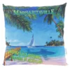 "Changes In Attitudes" Blue Beach Scene Outdoor Throw Pillow