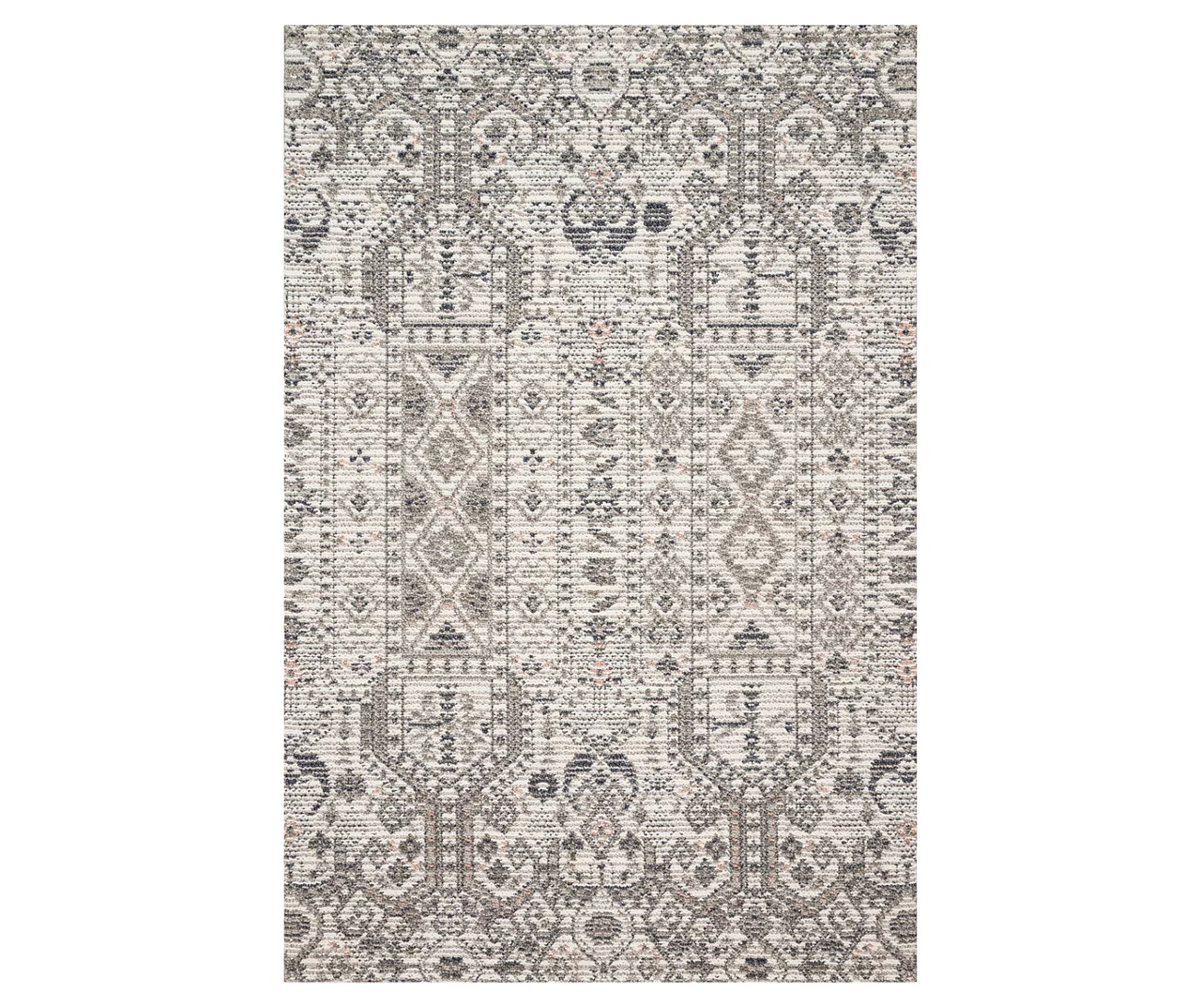 Summertime Ivory & Gray Geometric Ornamental Outdoor Area Rug, (6.7' X 9.4') 3 Summertime Ivory & Gray Geometric Ornamental Outdoor Area Rug, (6.7' X 9.4')