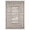 Summertime Gray & Ivory Geometric Borders Outdoor Area Rug, (8' X 10') -Garden Furniture Store 810594992 810594993 810594994 A0 1 2