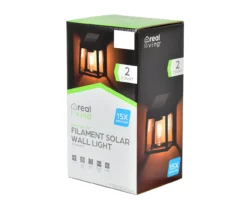 Black Filament LED Solar Wall Light Set, 2-Pack 6 Black Filament LED Solar Wall Light Set, 2-Pack -Garden Furniture Store 810595510 P0 1