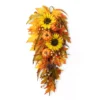 26" Sunflower, Pumpkin & Leaf Teardrop Wreath -Garden Furniture Store 810596394 1