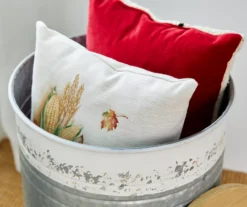 Galvanized Steel & White 2-Piece Metal Storage Stool Set 15 Galvanized Steel & White 2-Piece Metal Storage Stool Set -Garden Furniture Store 810596862 5