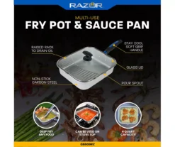 RAZOR Multi-Use 4-Quart Fry Pot & Sauce Pan -Garden Furniture Store 810597071 6