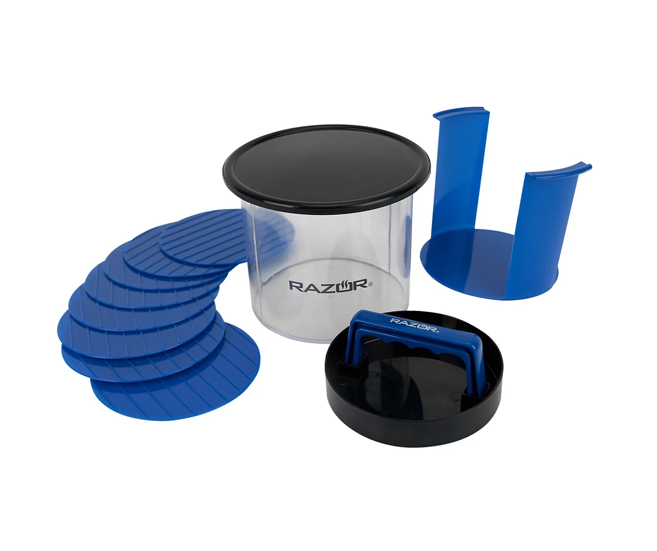 RAZOR 12-Piece Burger Press Caddy Set 3 RAZOR 12-Piece Burger Press Caddy Set