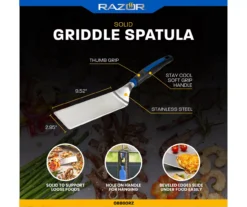 RAZOR Solid Stainless Steel Griddle Spatula 11 RAZOR Solid Stainless Steel Griddle Spatula -Garden Furniture Store 810597087 4