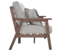 Emmeline Wood Look Cushioned Patio Loveseat -Garden Furniture Store 810599349 4