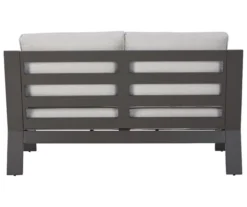 Tropicava Wood Look & Metal Cushioned Patio Loveseat -Garden Furniture Store 810599415 2