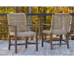 Germalia All-Weather Wicker Patio Dining Armchairs, 2-Pack -Garden Furniture Store 810599419 8