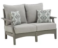 Visola Wood Look Cushioned Patio Loveseat 8 Visola Wood Look Cushioned Patio Loveseat -Garden Furniture Store 810599445 2