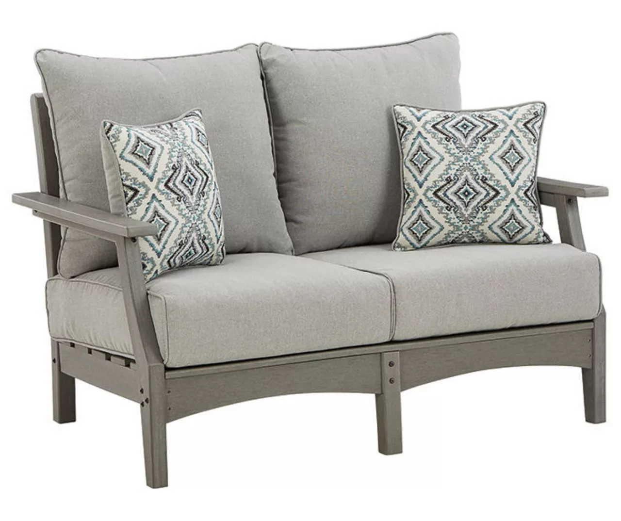 Visola Wood Look Cushioned Patio Loveseat 4 Visola Wood Look Cushioned Patio Loveseat - Image 2