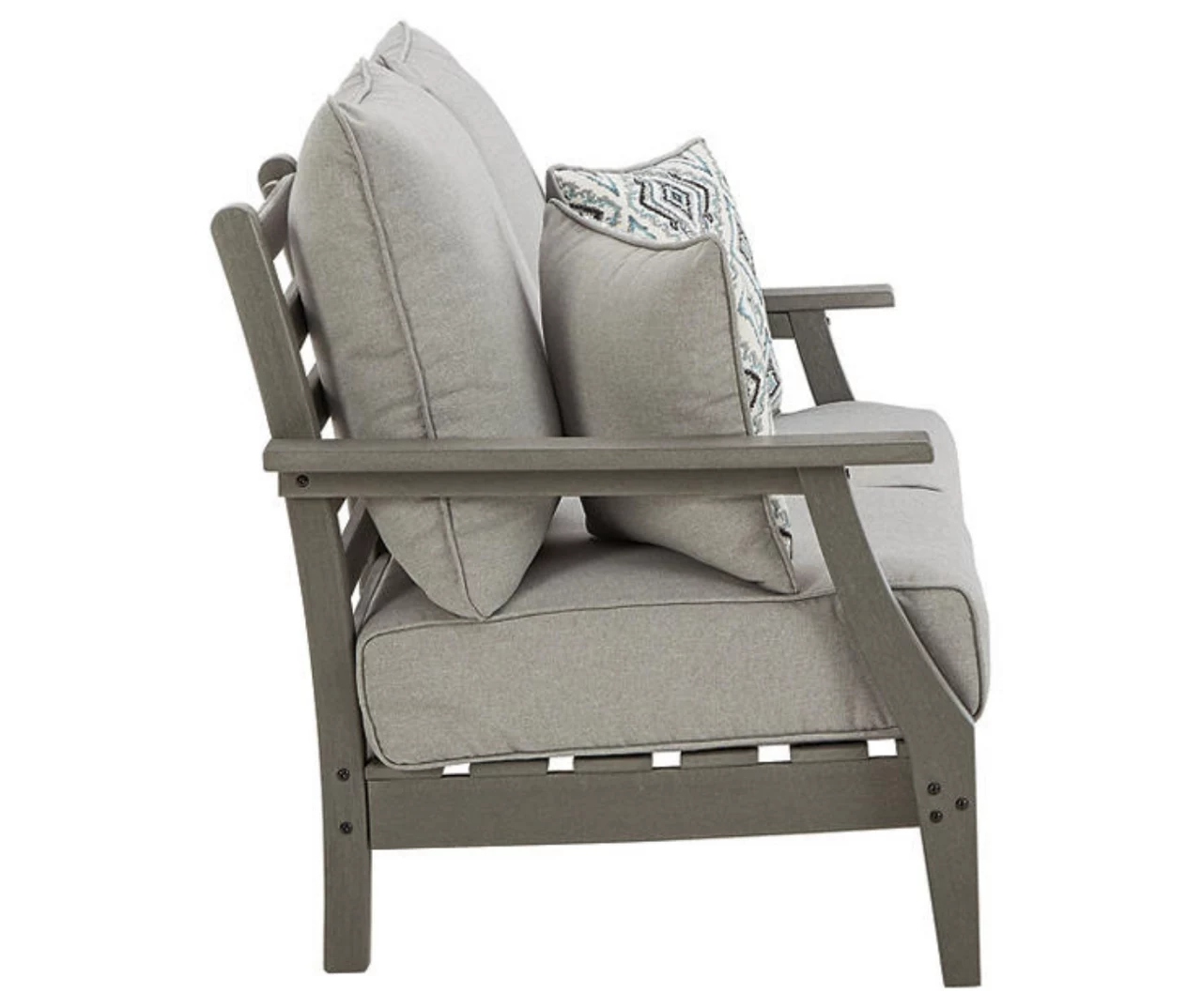 Visola Wood Look Cushioned Patio Loveseat 5 Visola Wood Look Cushioned Patio Loveseat - Image 3