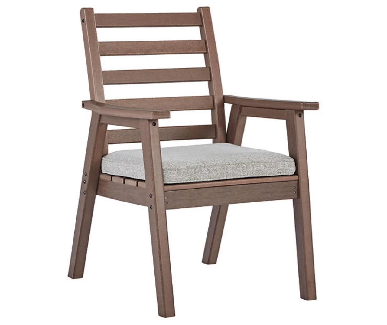 Emmeline Wood Look Cushioned Patio Armchairs, 2-Pack 5 Emmeline Wood Look Cushioned Patio Armchairs, 2-Pack - Image 3