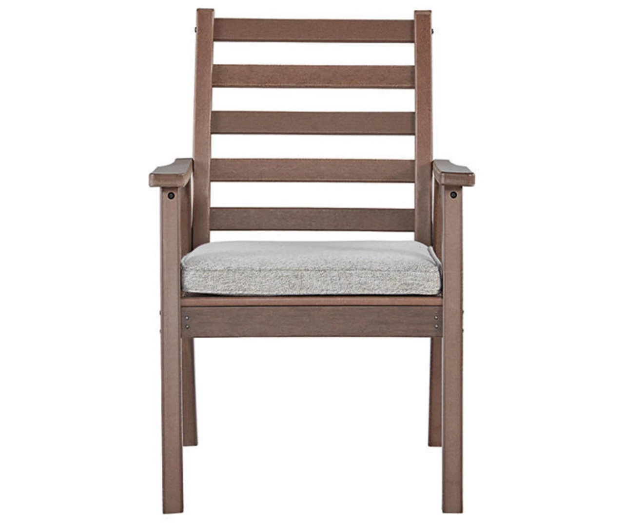 Emmeline Wood Look Cushioned Patio Armchairs, 2-Pack 4 Emmeline Wood Look Cushioned Patio Armchairs, 2-Pack - Image 2