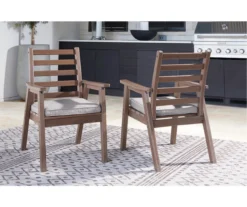 Emmeline Wood Look Cushioned Patio Armchairs, 2-Pack 13 Emmeline Wood Look Cushioned Patio Armchairs, 2-Pack -Garden Furniture Store 810599446 5