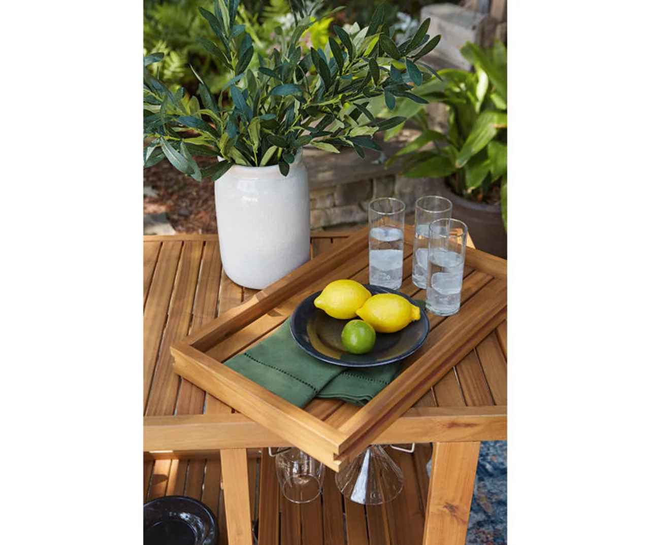 Kailani Honey Rolling Patio Serving Cart 11 Kailani Honey Rolling Patio Serving Cart - Image 9