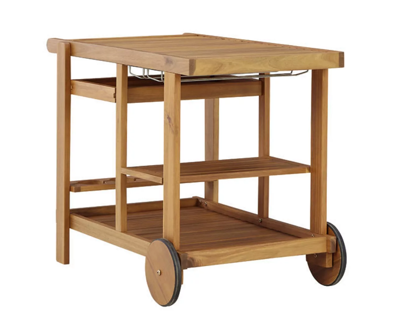 Kailani Honey Rolling Patio Serving Cart 5 Kailani Honey Rolling Patio Serving Cart - Image 3