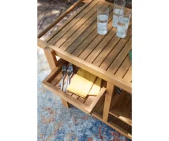 Kailani Honey Rolling Patio Serving Cart 20 Kailani Honey Rolling Patio Serving Cart -Garden Furniture Store 810599454 9